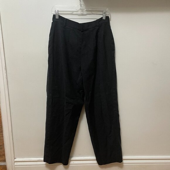 Daniel Hechter Wool Trousers High-Waisted Pleated Straight Leg Women's Size 12 - Picture 5 of 11